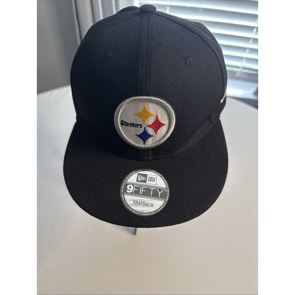 Steeler Fitted‎ New Era Snap Back Hat 9Fifty NFL Football Vintage Collection EUC